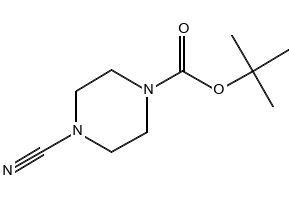 tert-Butyl 4-cyanopiperazine-1-carboxylate structure, CAS 182808-28-2