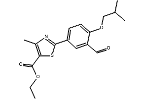 5-Thiazolecarboxylicacid, 2-[3-formyl-4-(2-methylpropoxy)phenyl]-4-methyl-, ethyl ester structure, CAS 161798-03-4