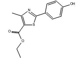 5-Thiazolecarboxylicacid, 2-(4-hydroxyphenyl)-4-methyl-, ethyl ester structure, CAS 161797-99-5