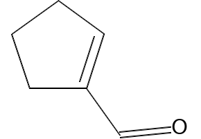 1-Cyclopentene-1-carboxaldehyde structure, CAS 6140-65-4