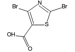 5-Thiazolecarboxylic acid, 2,4-dibromo- structure, CAS 139669-96-8