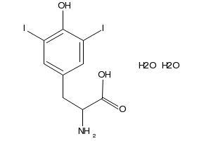 (S)-2-Amino-3-(4-(3,5-diiodo-4-(phosphonooxy)phenoxy)-3,5-diiodophenyl)propanoic acid structure, CAS 108851-05-4