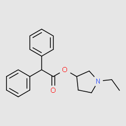 1-Ethylpyrrolidin-3-yl 2,2-diphenylacetate structure, CAS 408539-91-3