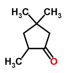 Cyclopentanone, 2,4,4-trimethyl- structure, CAS 4694-12-6