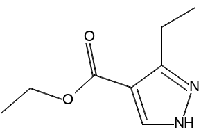 1H-Pyrazole-4-carboxylicacid, 3-ethyl-, ethyl ester structure, CAS 73981-23-4