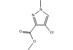 1H-Pyrazole-4-carboxylicacid, 3-chloro-1-methyl-, methyl ester structure, CAS 148934-66-1