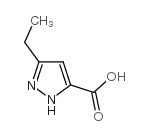 3-Ethyl-1H-pyrazole-5-carboxylic acid structure, CAS 4027-59-2