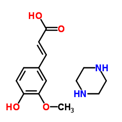 Piperazine 3-methoxy-4-hydroxycinnamate structure, CAS 171876-65-6