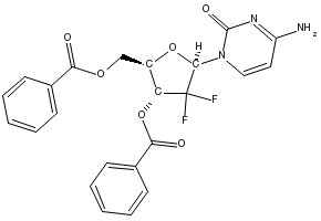 2',2'-Difluoro-2'-deoxycytidine-3',5'-dibenzoate structure, CAS 134790-39-9