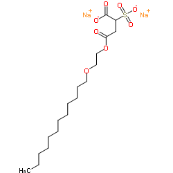 Butanedioic acid, sulfo-, laureth-12 ester, disodium salt structure, CAS 39354-45-5