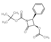 (3R,4S)-1-t-Butoxycarbonyl-3-acetoxy-4-phenyl-2-azetidinone structure, CAS 161183-22-8