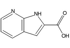 1H-Pyrrolo[2,3-b]pyridine-2-carboxylic acid structure, CAS 136818-50-3