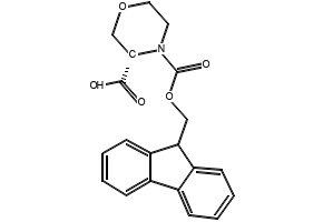 (S)-4-Fmoc-3-morpholinecarboxylic acid structure, CAS 281655-37-6
