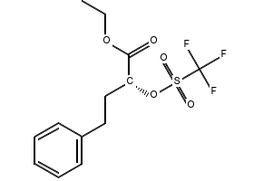 Ethyl (R)-4-phenyl-2-[[(trifluoromethyl)sulfonyl]oxy]butyrate structure, CAS 88767-98-0