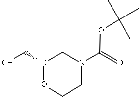 (S)-N-Boc-2-Hydroxymethylmorpholine structure, CAS 135065-76-8