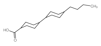 Trans-4'-pentyl-(1,1'-bicyclohexyl)-4-carboxylic acid structure, CAS 89111-63-7