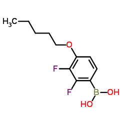 2,3-Difluoro-4-pentyloxyphenylboronic acid structure, CAS 156684-91-2