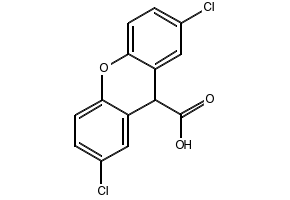 2,7-Dimethyl-9H-xanthene-9-carboxylic acid structure, CAS 108897-10-5