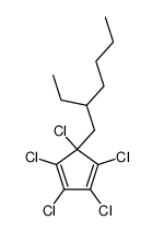 1,2,3,4,5-Pentachloro-5-(2-ethylhexyl)cyclopentadiene structure, CAS 58960-96-6