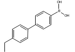 (4'-Ethyl[1,1'-biphenyl]-4-yl)boronic acid structure, CAS 153035-62-2