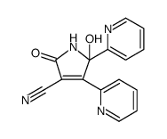5-Hydroxy-2-oxo-4,5-di(pyridin-2-yl)-2,5-dihydro-1H-pyrrole-3-carbonitrile structure, CAS 92438-65-8