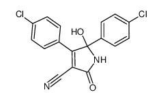 4,5-Bis(4-chlorophenyl)-5-hydroxy-2-oxo-2,5-dihydro-1H-pyrrole-3-carbonitrile structure, CAS 22915-12-4