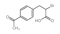 Benzenepropanoic acid, 4-acetyl-a-bromo- structure, CAS 18910-19-5