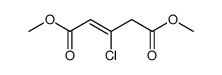 Dimethyl 3-chloro-2-pentenedioate structure, CAS 66016-88-4