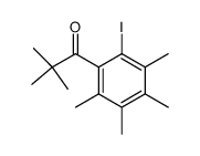 1-(2-Iodo-3,4,5,6-tetramethylphenyl)-2,2-dimethylpropan-1-one structure, CAS 57386-88-6