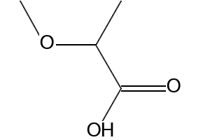 2-methoxypropionic acid structure, CAS 4324-37-2