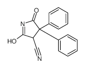 2,5-Dioxo-4,4-diphenylpyrrolidine-3-carbonitrile structure, CAS 3464-24-2