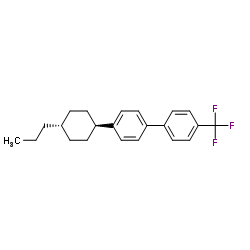 4-(Trans-4-propylcyclohexyl)-4'-(trifluoromethyl)-1,1'-biphenyl structure, CAS 137644-51-0