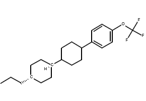 1-[(Trans,trans)-4'-propyl[1,1'-bicyclohexyl]-4-yl]-4-(trifluoromethoxy)benzene structure, CAS 133937-72-1