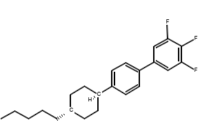 3,4,5-Trifluoro-4'-(trans-4-pentylcyclohexyl)- 1,1'-biphenyl structure, CAS 137019-95-5
