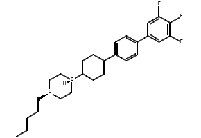 3,4,5-Trifluoro-4'-[(trans,trans)-4'-pentyl[1,1'-bicyclohexyl]-4-yl]-1,1'-biphenyl structure, CAS 137529-43-2