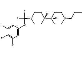 5-[Difluoro(4'-propyl[1,1'-bicyclohexyl]-4-yl)methoxy]-1,2,3-trifluorobenzene structure, CAS 208338-50-5