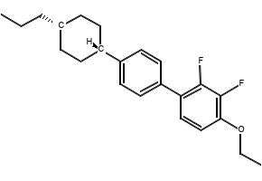 4'-(Trans-4-propylcyclohexyl)-2,3-difluoro-4-ethoxy-1,1'-biphenyl structure, CAS 189750-98-9