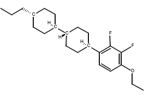 1-Ethoxy-2,3-difluoro-4-[(trans,trans)-4'-propyl[1,1'-bicyclohexyl]-4-yl]benzene structure, CAS 123560-48-5