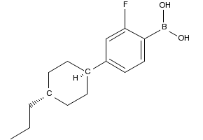 2-Fluoro-4-[[4-(trans-4-propylcyclohexyl)phenyl]ethynyl]cyanophenyl structure, CAS 141743-43-3