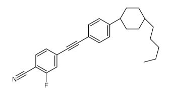 2-Fluoro-4-[[4-(trans-4-pentylcyclohexyl)phenyl]ethynyl]cyanophenyl structure, CAS 178628-30-3