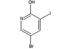 2(1H)-Pyridinone, 5-bromo-3-iodo- structure, CAS 381233-75-6