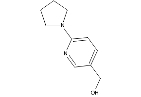 3-Pyridinemethanol, 6-(1-pyrrolidinyl)- structure, CAS 690632-01-0