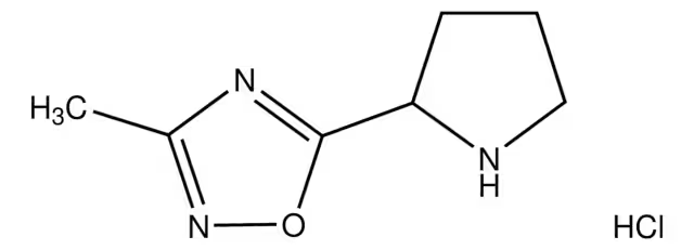3-Methyl-5-(3-pyrrolidinyl)-1,2,4-oxadiazole structure, CAS 902836-46-8