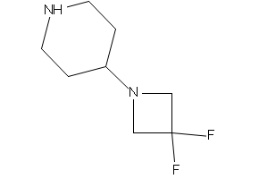 4-(3,3-Difluoro-1-azetidinyl)piperidine structure, CAS 1093066-73-9