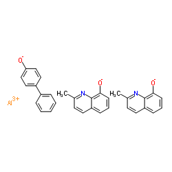 Bis(2-methyl-8-quinolinolato-N1,O8)-(1,1'-Biphenyl-4-olato)aluminum structure, CAS 146162-54-1