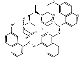 Cinchonan, 9,9''-[1,4-phthalazinediylbis(oxy)]bis[10,11-dihydro-6'-methoxy-, (8a,9R)-(8''a,9''R)- structure, CAS 140924-50-1