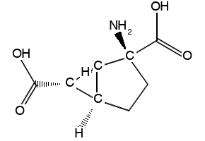 Bicyclo[3.1.0]hexane-2,6-dicarboxylicacid, 2-amino-, (1S,2S,5R,6S)- structure, CAS 176199-48-7