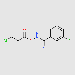 3-Chloro-N-((3-chloropropanoyl)oxy)benzimidamide structure, CAS 92819-89-1