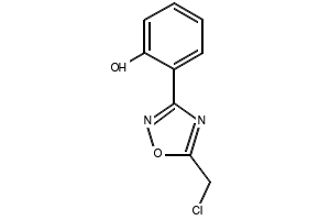 2-(5-(Chloromethyl)-1,2,4-oxadiazol-3-yl)phenol structure, CAS 90272-96-1