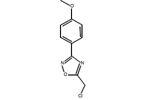 5-(Chloromethyl)-3-(4-methoxyphenyl)-1,2,4-oxadiazole structure, CAS 57238-76-3